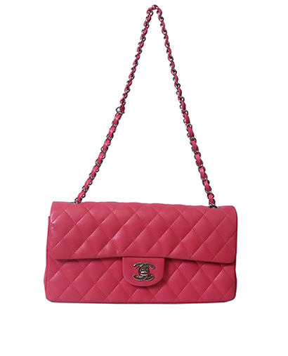 East West Quilted Flap Bag, front view